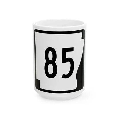 Arkansas 85 (Arkansas) (Road Sign) White Coffee Mug 15oz - Go Mug Yourself
