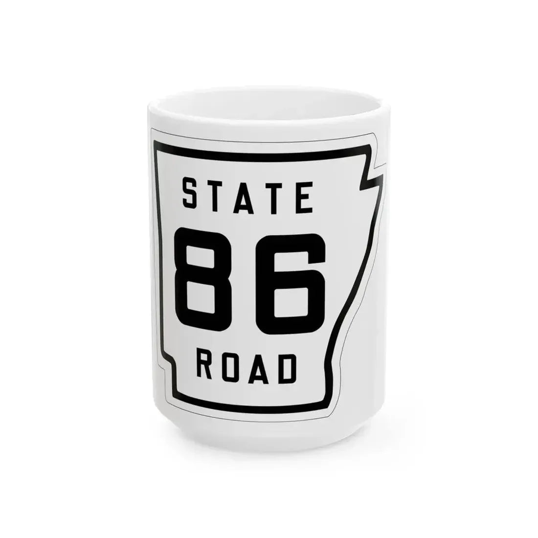 Arkansas 86 1926 (Arkansas) (Road Sign) White Coffee Mug 15oz - Go Mug Yourself