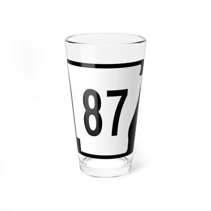 Arkansas 87 (Arkansas) (Road Sign) Pint Glass 16oz 16oz - Go Mug Yourself