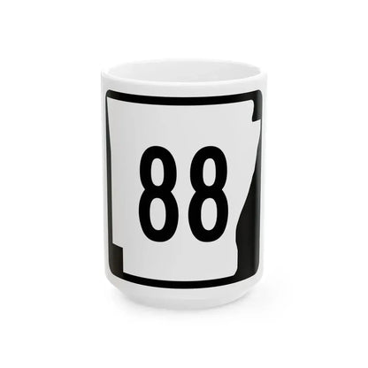 Arkansas 88 (Arkansas) (Road Sign) White Coffee Mug 15oz - Go Mug Yourself