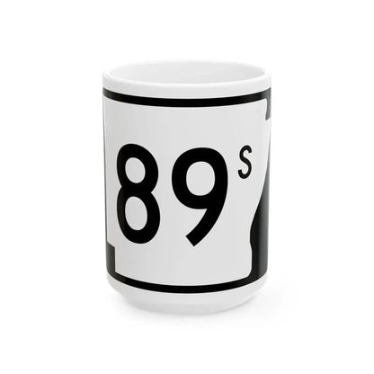 Arkansas 89S (Arkansas) (Road Sign) White Coffee Mug 15oz - Go Mug Yourself