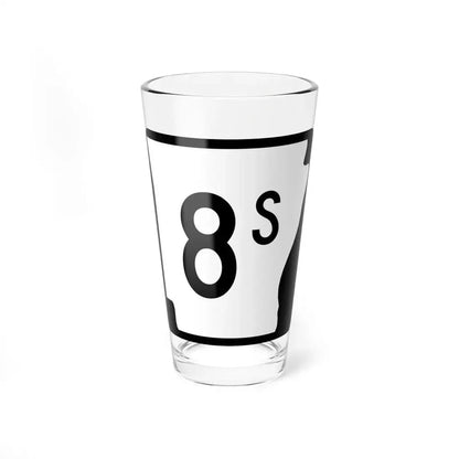 Arkansas 8S (Arkansas) (Road Sign) Pint Glass 16oz 16oz - Go Mug Yourself