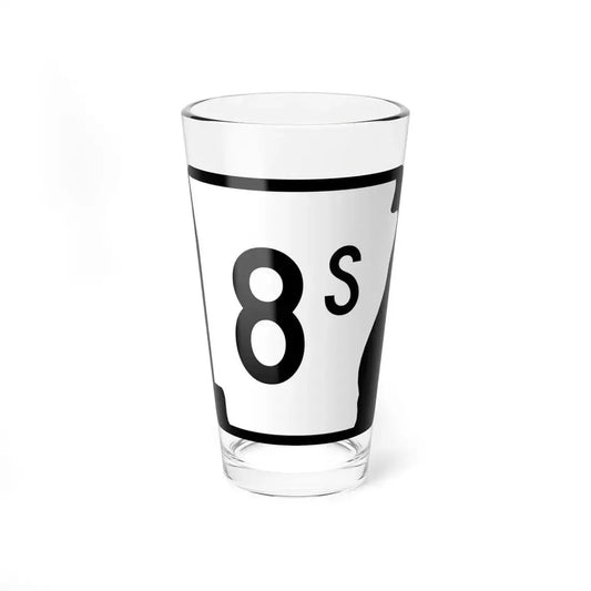 Arkansas 8S (Arkansas) (Road Sign) Pint Glass 16oz 16oz - Go Mug Yourself