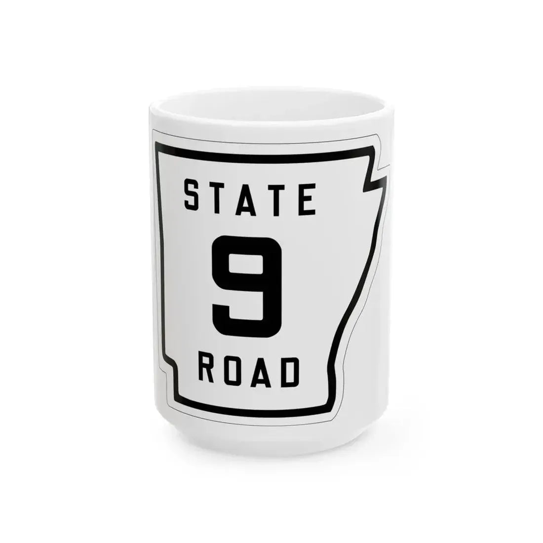 Arkansas 9 1926 (Arkansas) (Road Sign) White Coffee Mug 15oz - Go Mug Yourself