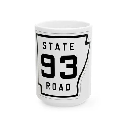 Arkansas 93 1926 (Arkansas) (Road Sign) White Coffee Mug 15oz - Go Mug Yourself