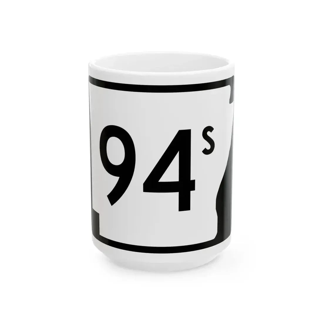 Arkansas 94S (Arkansas) (Road Sign) White Coffee Mug 15oz - Go Mug Yourself