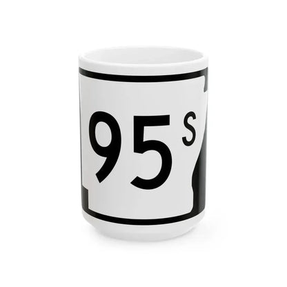 Arkansas 95S (Arkansas) (Road Sign) White Coffee Mug 15oz - Go Mug Yourself