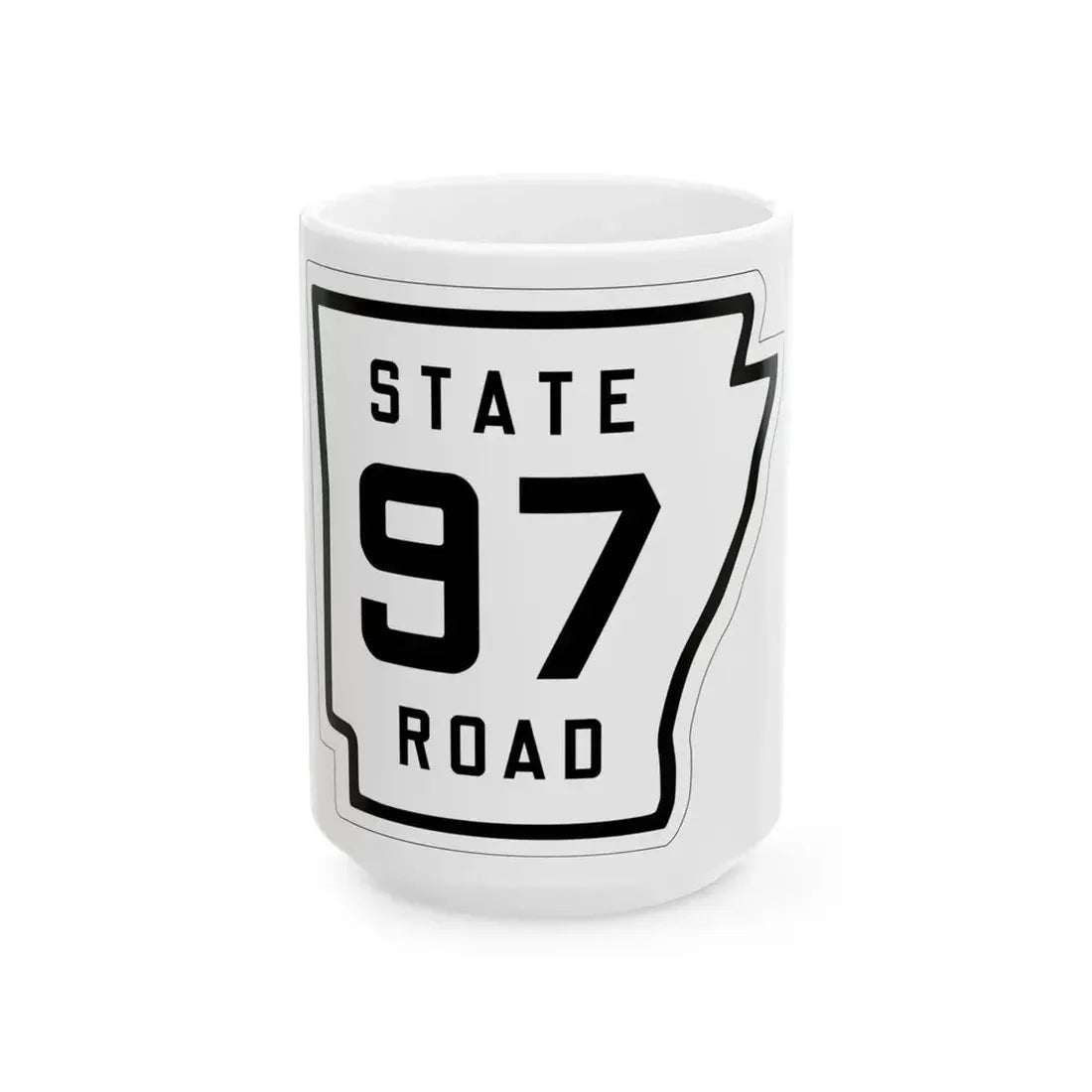 Arkansas 97 1926 (Arkansas) (Road Sign) White Coffee Mug 15oz - Go Mug Yourself