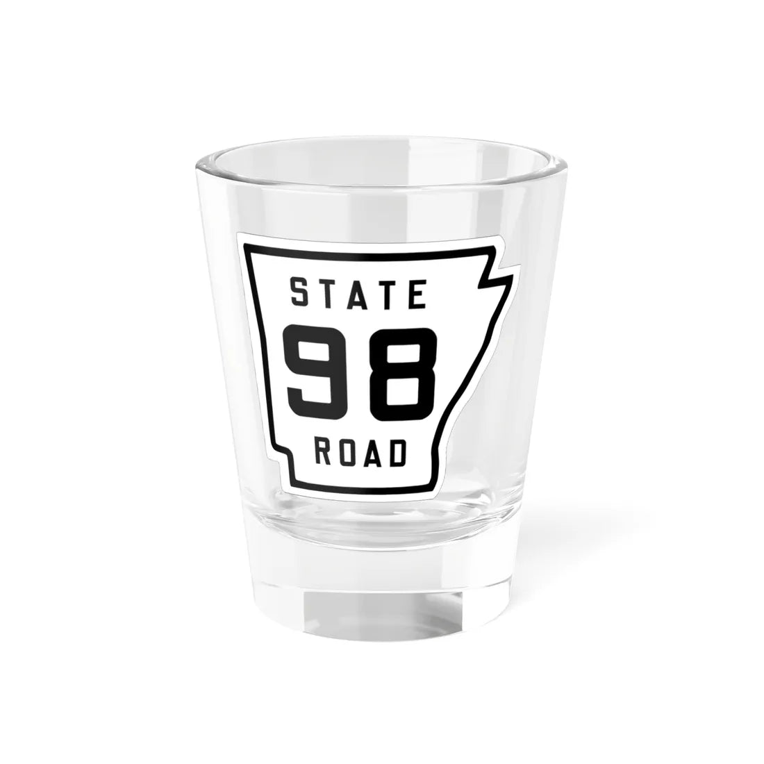 Arkansas 98 1926 (Arkansas) (Road Sign) Shot Glass 1.5oz 1.5oz - Go Mug Yourself