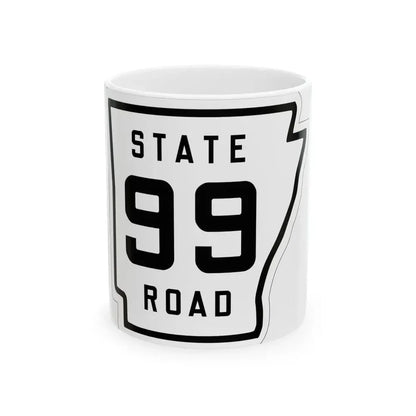Arkansas 99 1926 (Arkansas) (Road Sign) White Coffee Mug 11oz - Go Mug Yourself