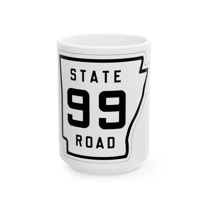 Arkansas 99 1926 (Arkansas) (Road Sign) White Coffee Mug 15oz - Go Mug Yourself