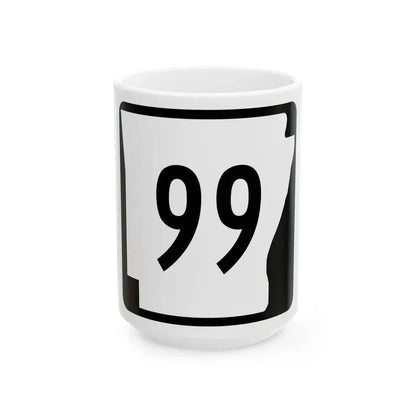 Arkansas 99 (Arkansas) (Road Sign) White Coffee Mug 15oz - Go Mug Yourself