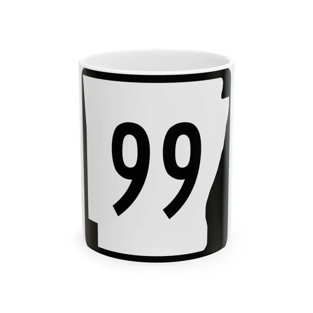Arkansas 99 (Arkansas) (Road Sign) White Coffee Mug - Go Mug Yourself