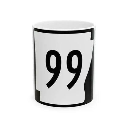 Arkansas 99 (Arkansas) (Road Sign) White Coffee Mug - Go Mug Yourself