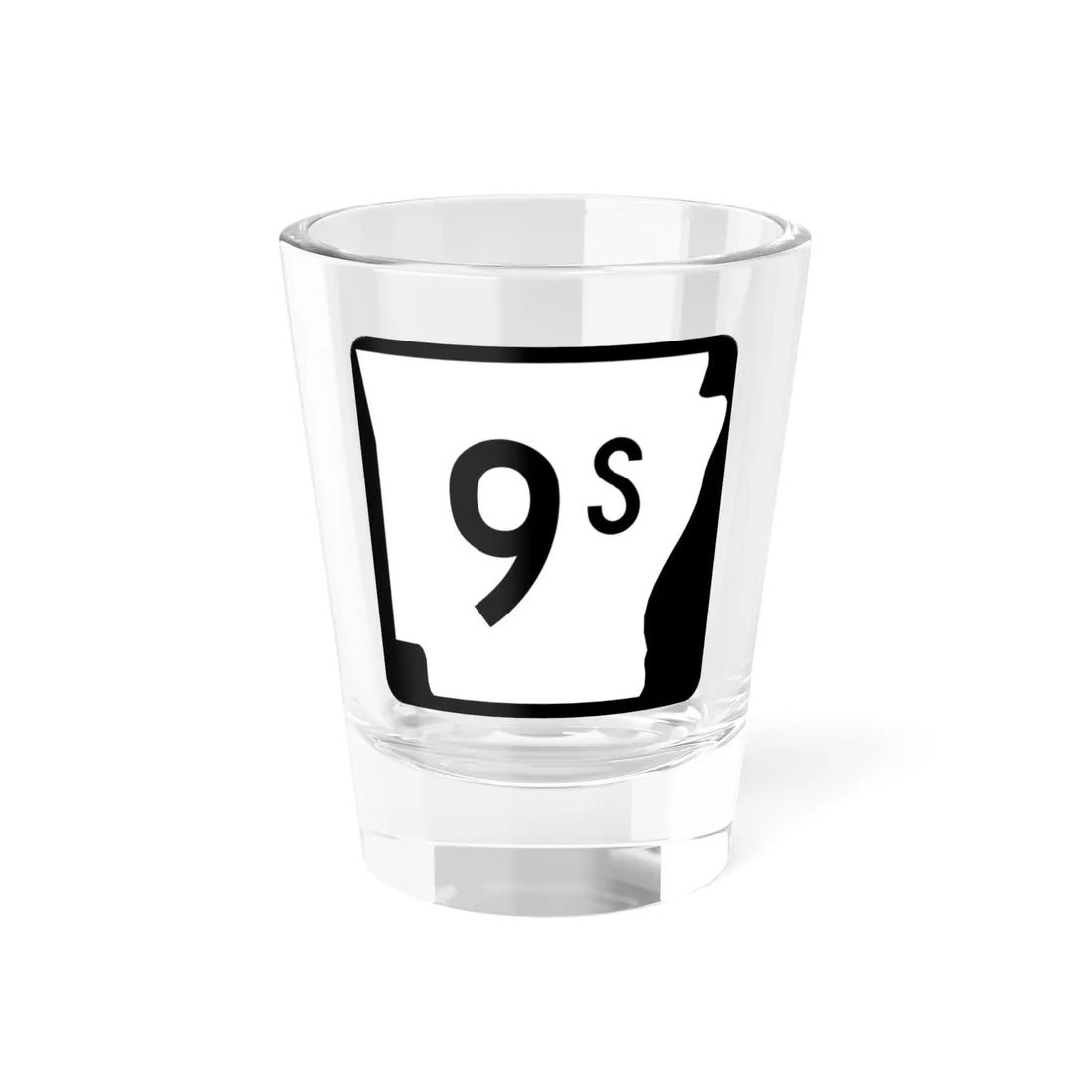 Arkansas 9S (Arkansas) (Road Sign) Shot Glass 1.5oz 1.5oz - Go Mug Yourself