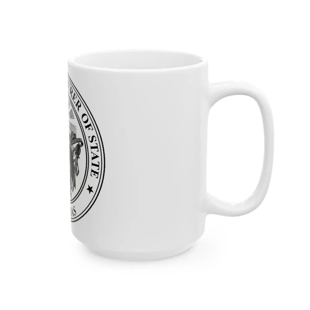 Arkansas Treasurer Seal - White Coffee Mug-Go Mug Yourself