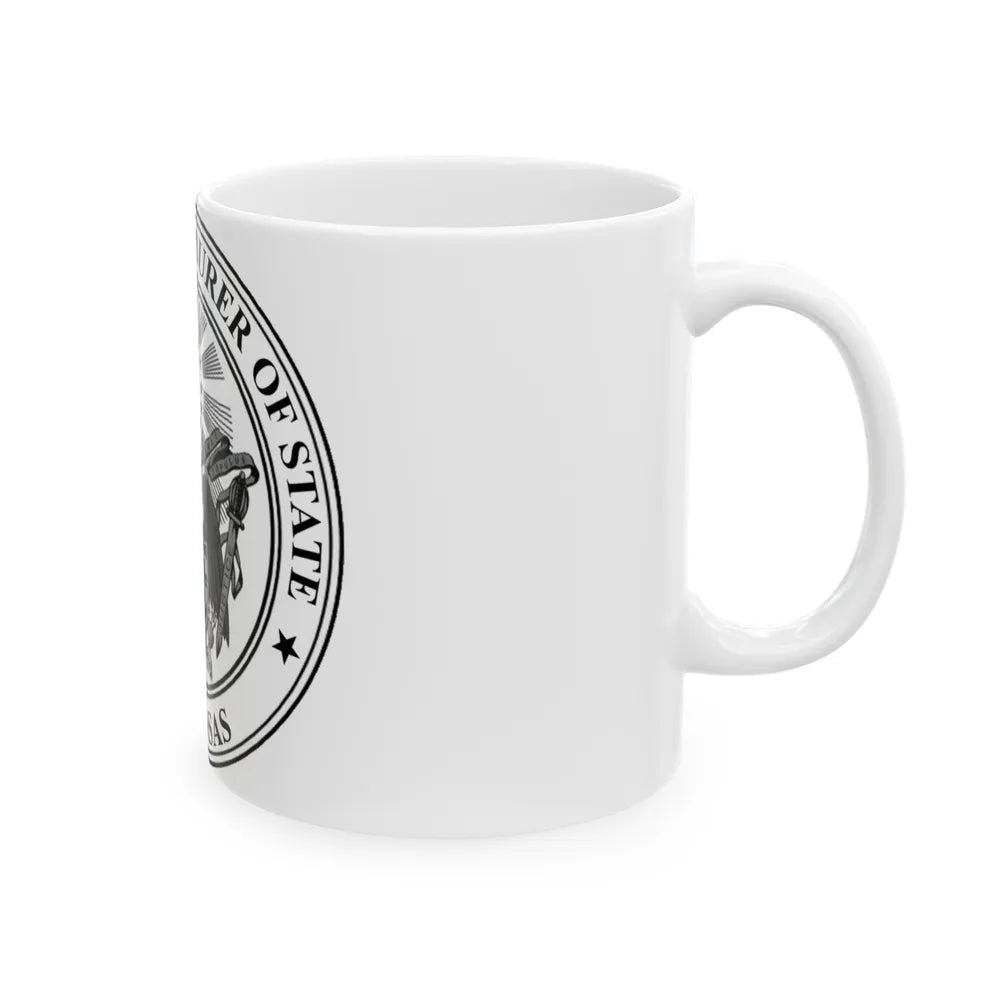 Arkansas Treasurer Seal - White Coffee Mug-Go Mug Yourself