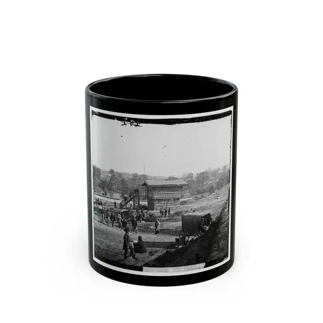 Arlington Heights, Va.  Blockhouse Near Aqueduct Bridge (U.S. Civil War) Black Coffee Mug 11oz - Go Mug Yourself
