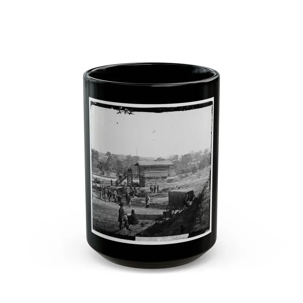Arlington Heights, Va.  Blockhouse Near Aqueduct Bridge (U.S. Civil War) Black Coffee Mug 15oz - Go Mug Yourself