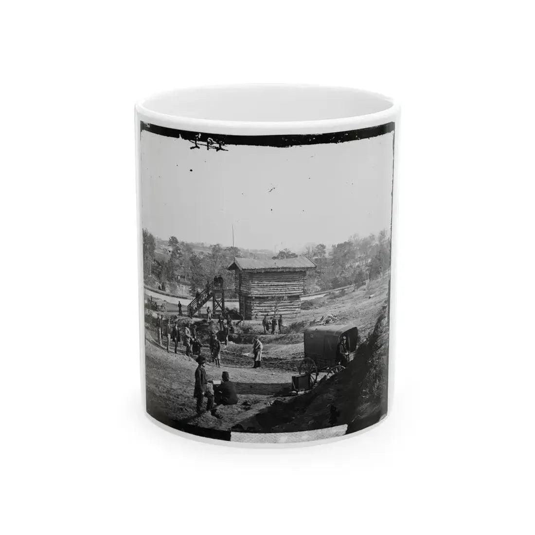 Arlington Heights, Va.  Blockhouse Near Aqueduct Bridge (U.S. Civil War) White Coffee Mug 11oz - Go Mug Yourself