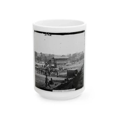 Arlington Heights, Va.  Blockhouse Near Aqueduct Bridge (U.S. Civil War) White Coffee Mug 15oz - Go Mug Yourself