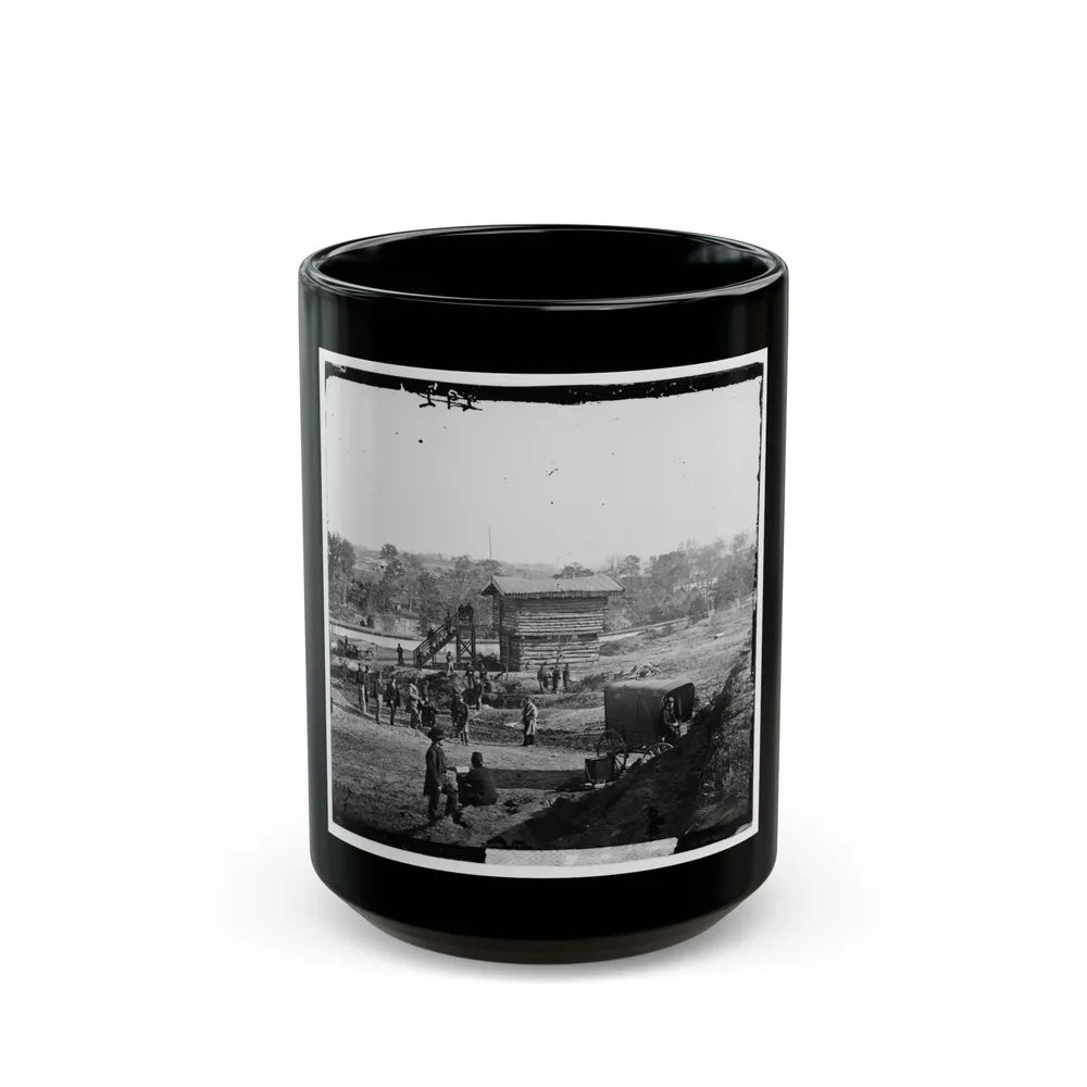 Arlington Heights, Va. Blockhouse Near Aqueduct Bridge (U.S. Civil War) Black Coffee Mug-15oz-Go Mug Yourself