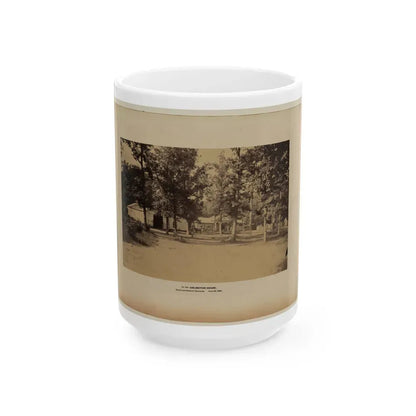 Arlington House, Barns And Soldiers' Barracks, June 29, 1864 (U.S. Civil War) White Coffee Mug 15oz - Go Mug Yourself