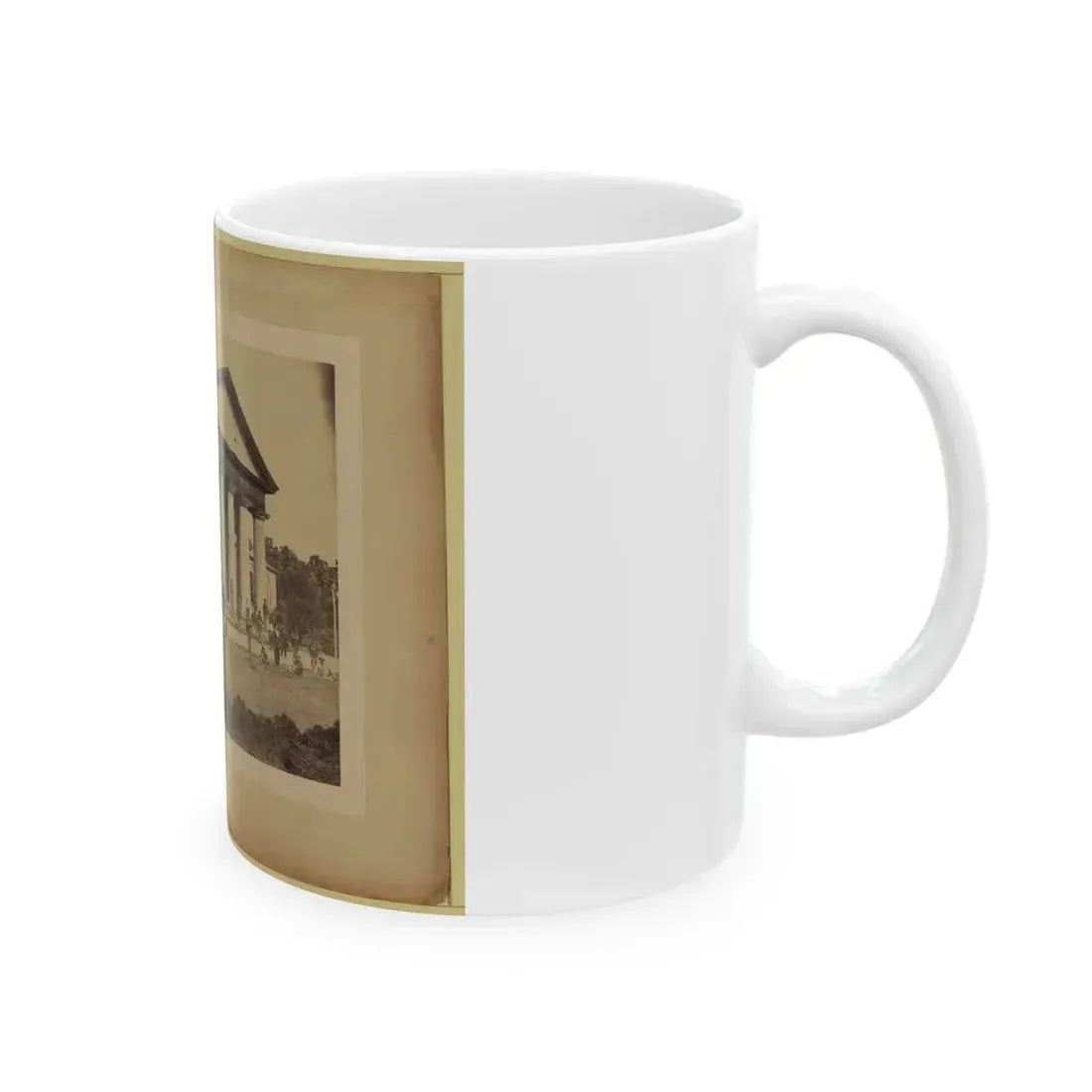 Arlington House, East Front, June 28, 1864 (U.S. Civil War) White Coffee Mug - Go Mug Yourself