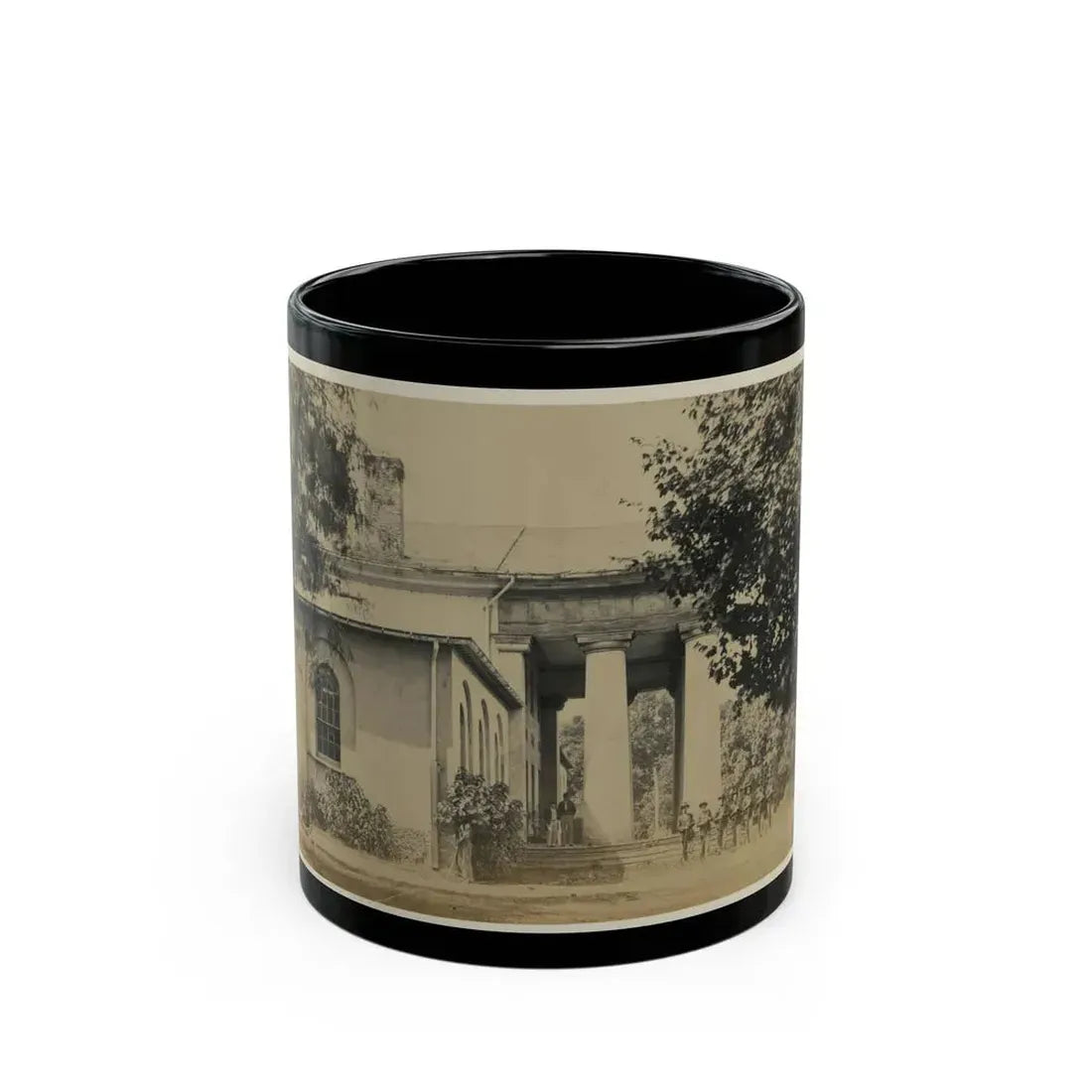 Arlington House, June 29, 1864. Former Residence Of Rebel Gen. Robert E. Lee (U.S. Civil War) Black Coffee Mug 11oz - Go Mug Yourself