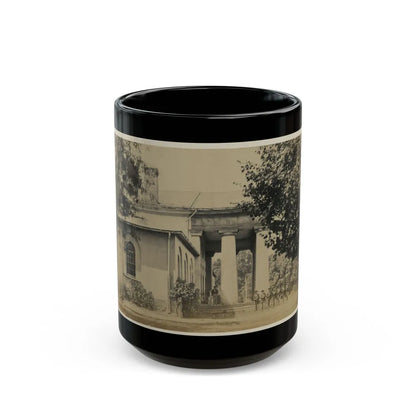 Arlington House, June 29, 1864. Former Residence Of Rebel Gen. Robert E. Lee (U.S. Civil War) Black Coffee Mug-15oz-Go Mug Yourself