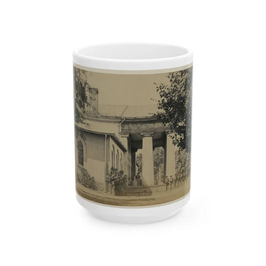 Arlington House, June 29, 1864. Former Residence Of Rebel Gen. Robert E. Lee (U.S. Civil War) White Coffee Mug-15oz-Go Mug Yourself