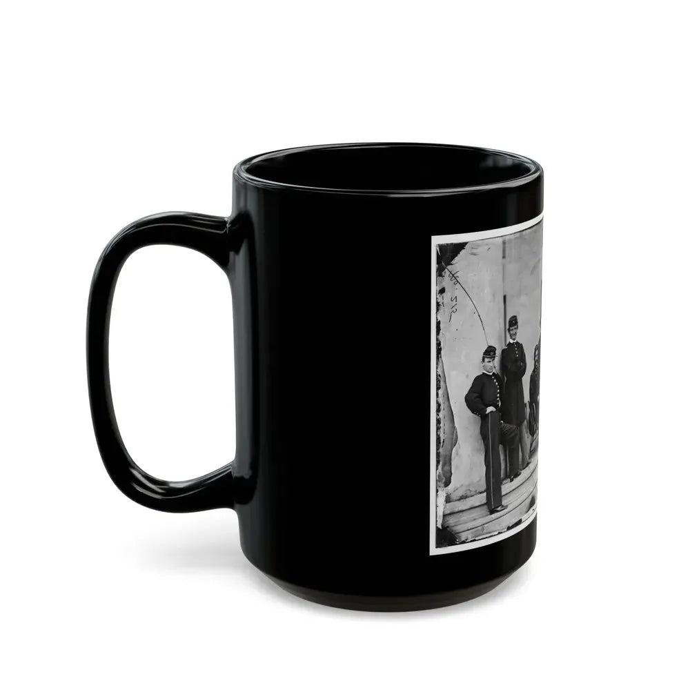 Arlington, Va. Brig. Gen. Gustavus A. Derussey (Third From Left) And Staff On Portico Of Arlington House (U.S. Civil War) Black Coffee Mug - Go Mug Yourself