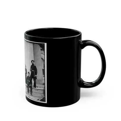 Arlington, Va. Brig. Gen. Gustavus A. Derussey (Third From Left) And Staff On Portico Of Arlington House (U.S. Civil War) Black Coffee Mug - Go Mug Yourself