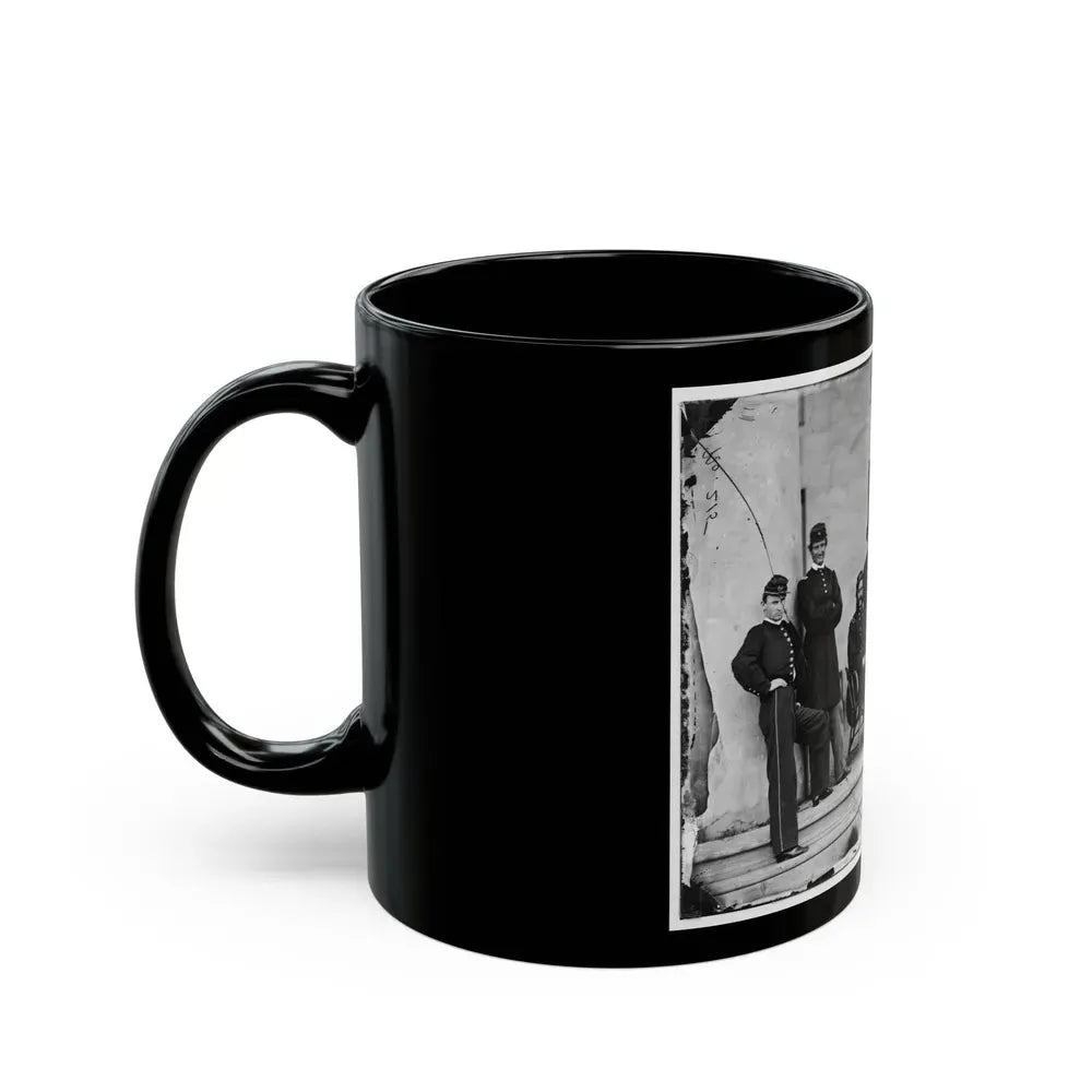 Arlington, Va. Brig. Gen. Gustavus A. Derussey (Third From Left) And Staff On Portico Of Arlington House (U.S. Civil War) Black Coffee Mug - Go Mug Yourself