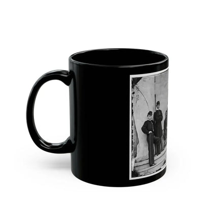 Arlington, Va. Brig. Gen. Gustavus A. Derussey (Third From Left) And Staff On Portico Of Arlington House (U.S. Civil War) Black Coffee Mug - Go Mug Yourself