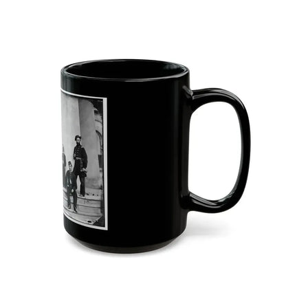 Arlington, Va. Brig. Gen. Gustavus A. Derussey (Third From Left) And Staff On Portico Of Arlington House (U.S. Civil War) Black Coffee Mug - Go Mug Yourself