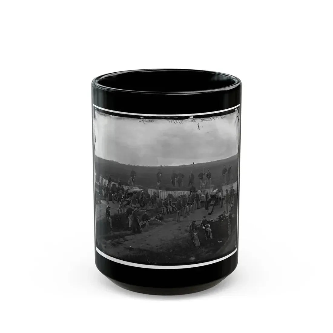 Arlington, Va. Company F, 2d New York Artillery At Fort C.F. Smith (U.S. Civil War) Black Coffee Mug 15oz - Go Mug Yourself
