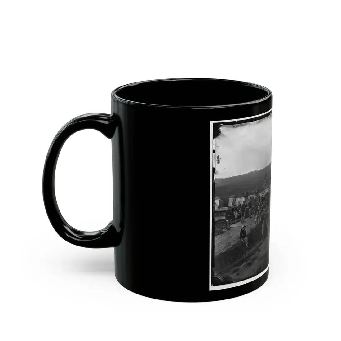 Arlington, Va. Company F, 2d New York Artillery At Fort C.F. Smith (U.S. Civil War) Black Coffee Mug - Go Mug Yourself
