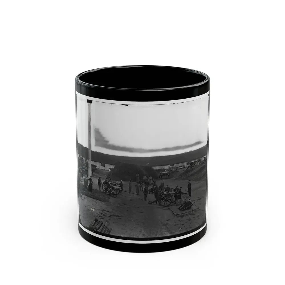 Arlington, Va. Interior View Of Fort C.F. Smith, With Gun Crew Of Company L, 2d New York Artillery (U.S. Civil War) Black Coffee Mug 11oz - Go Mug Yourself