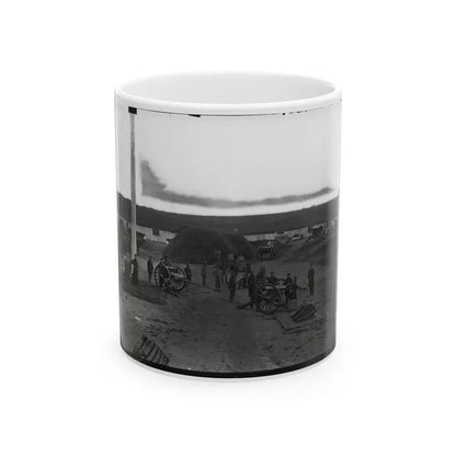 Arlington, Va. Interior View Of Fort C.F. Smith, With Gun Crew Of Company L, 2d New York Artillery (U.S. Civil War) White Coffee Mug 11oz - Go Mug Yourself