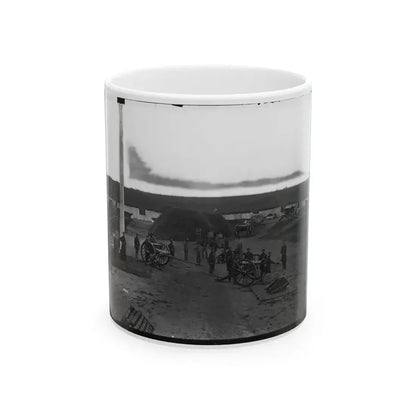Arlington, Va. Interior View Of Fort C.F. Smith, With Gun Crew Of Company L, 2d New York Artillery (U.S. Civil War) White Coffee Mug 11oz - Go Mug Yourself