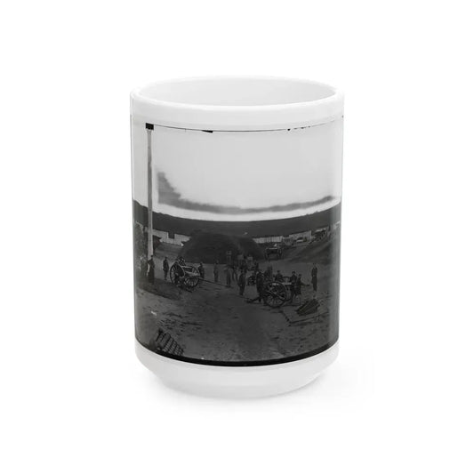 Arlington, Va. Interior View Of Fort C.F. Smith, With Gun Crew Of Company L, 2d New York Artillery (U.S. Civil War) White Coffee Mug 15oz - Go Mug Yourself