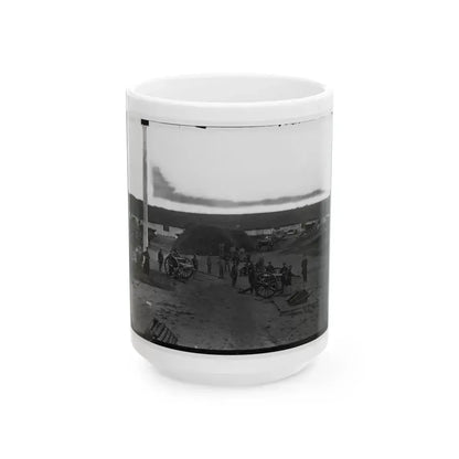 Arlington, Va. Interior View Of Fort C.F. Smith, With Gun Crew Of Company L, 2d New York Artillery (U.S. Civil War) White Coffee Mug 15oz - Go Mug Yourself