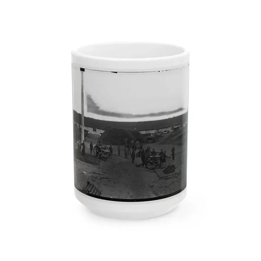 Arlington, Va. Interior View Of Fort C.F. Smith, With Gun Crew Of Company L, 2d New York Artillery (U.S. Civil War) White Coffee Mug 15oz - Go Mug Yourself