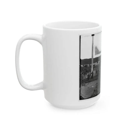 Arlington, Va. Interior View Of Fort C.F. Smith, With Gun Crew Of Company L, 2d New York Artillery (U.S. Civil War) White Coffee Mug - Go Mug Yourself