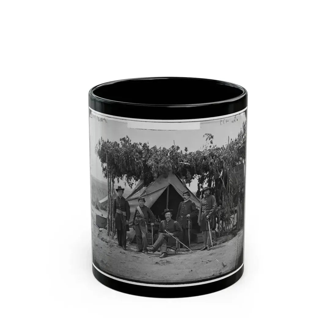 Arlington, Va. Officers Of Company F, 2d New York Artillery At Fort C.F. Smith (U.S. Civil War) Black Coffee Mug 11oz - Go Mug Yourself