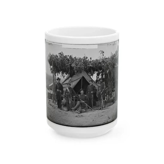 Arlington, Va. Officers Of Company F, 2d New York Artillery At Fort C.F. Smith (U.S. Civil War) White Coffee Mug 15oz - Go Mug Yourself