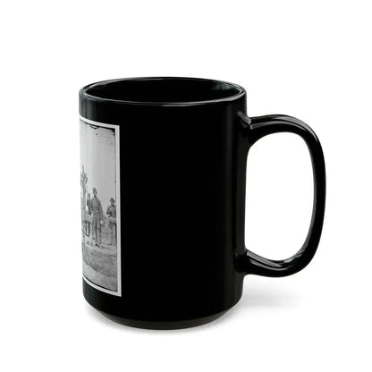 Arlington, Va.  Soldiers With 24-Pdr. Siege Gun On Wooden Barbette Carriage At Fort Corcoran (U.S. Civil War) Black Coffee Mug - Go Mug Yourself