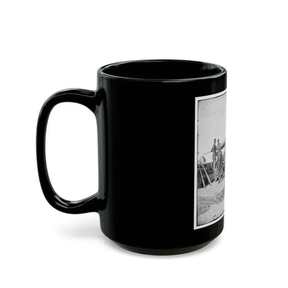 Arlington, Va.  Soldiers With 24-Pdr. Siege Gun On Wooden Barbette Carriage At Fort Corcoran (U.S. Civil War) Black Coffee Mug - Go Mug Yourself