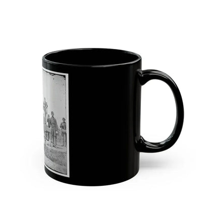 Arlington, Va.  Soldiers With 24-Pdr. Siege Gun On Wooden Barbette Carriage At Fort Corcoran (U.S. Civil War) Black Coffee Mug - Go Mug Yourself
